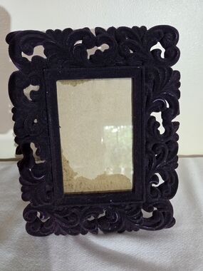 Vintage Velvet Baroque Ornate Picture Frame - Purple 4x6